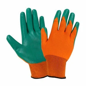 GD3001 Garden gloves Nitrile coated work gloves Nylon Polyester gloves