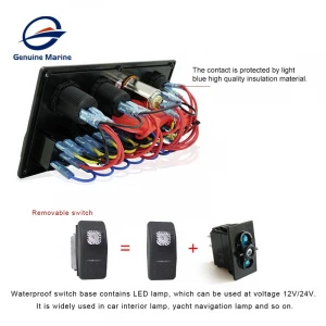 Genuine Vehicle erthing forward reverse chsir vehicle switch panel tamper ac sub cubical RV switch panel