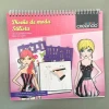 Girls fashion funny cosplay cosmetic book with sticky and stencils to doodle