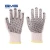 Import Glove Of Cotton GMG Mitten PVC Dotted Black Rubber Glove With Cotton Glove Liner from China