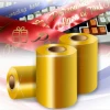 Gold Foil for Satin Ribbon print Professional Customer Size  Gold Foil Silver foil black Multicolor ribbon