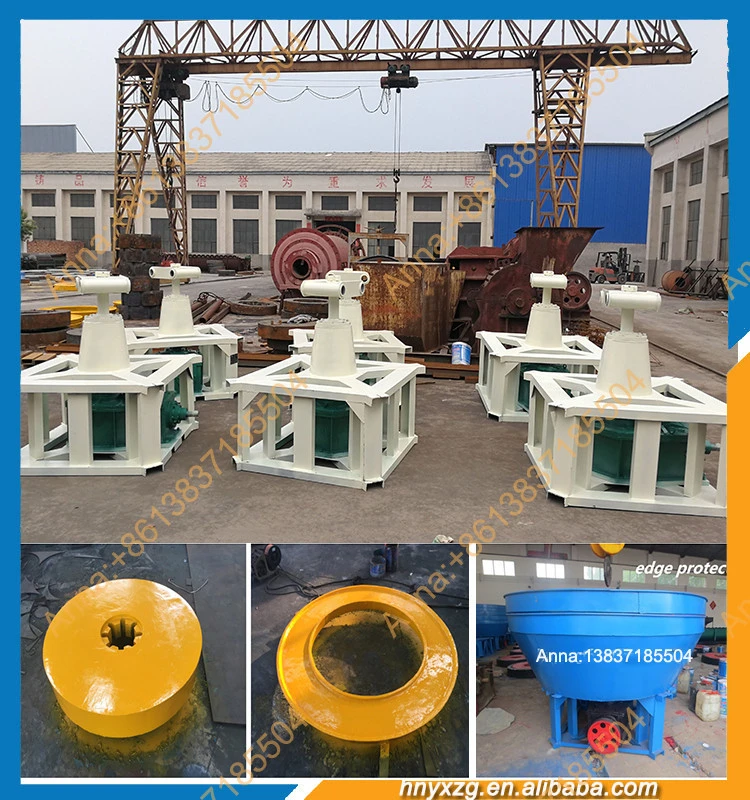 Gold Ore Wet Pan Mill Grinding machine Stone ore milling machine for copper,gold