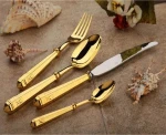 Gold plated flatware gold spoon fork