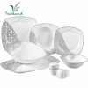 Grace 28pcs ceramic square plate dinner set porcelain dinnerware set