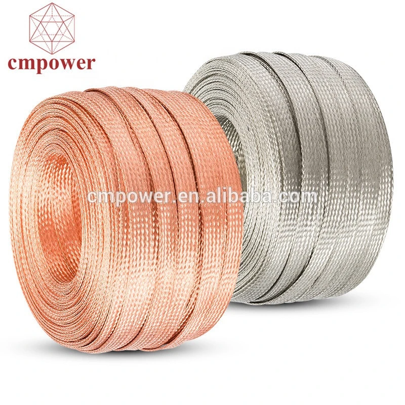 Grounding earthing flexible braided copper tape
