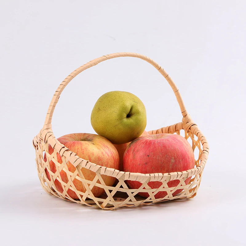 Handmade bamboo weaving products portable receive basket size pallet tea fruit eggs basket mini bamboo basket