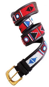 Handmade Beaded Leather Kenyan Maasai Belts