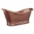 Import Handmade Pure Solid Freestanding Double Slipper Bath Tub Antique Copper from India