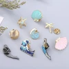 Hat Backpack Accessories Cute Series Insignia Starfish Scallops Beach Metal Pins Magnetic Badge Magnet