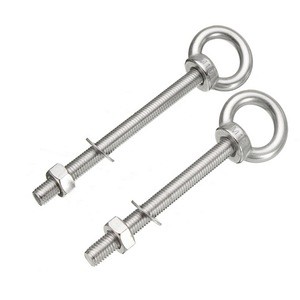 Heavy Duty Stainless Steel 304/316 Welded Long Eye Bolt with Nuts and Washers