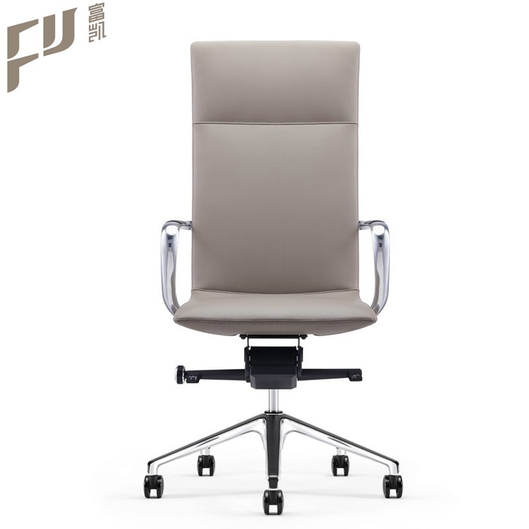 Height adjustable &amp;Tilt mechanism Office Leather Managers Chair with Padded Arms