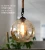 Import hemp rope vintage round Amber glass lamp shade hanging pendant light from China