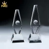 High End Crystal Craft Golf Glass Trophy Awards For Sports And Office Souvenir