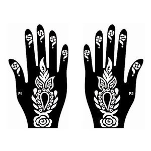 high quality 3 Layers reusable henna stencils sticker tattoo airbrush henna tattoo sticker