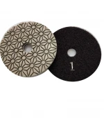 High quality abrasive tools 4inch 100mm 3 Step diamond wet polishing pad for stones