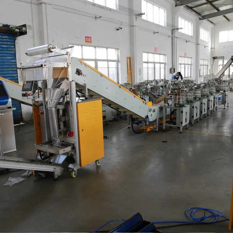 High quality automated furniture fittings parts packing machine line bagger four vibrating feeder customizable to thirty