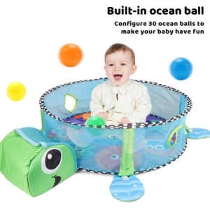 High quality baby fitness mat toys protective fence multifunction baby gym playmat with ocean balls