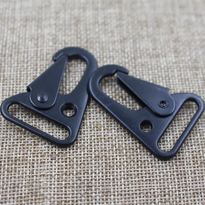 High quality Bag belt accessories Black Spring Metal Buckle Clip black snap hook for Backpack