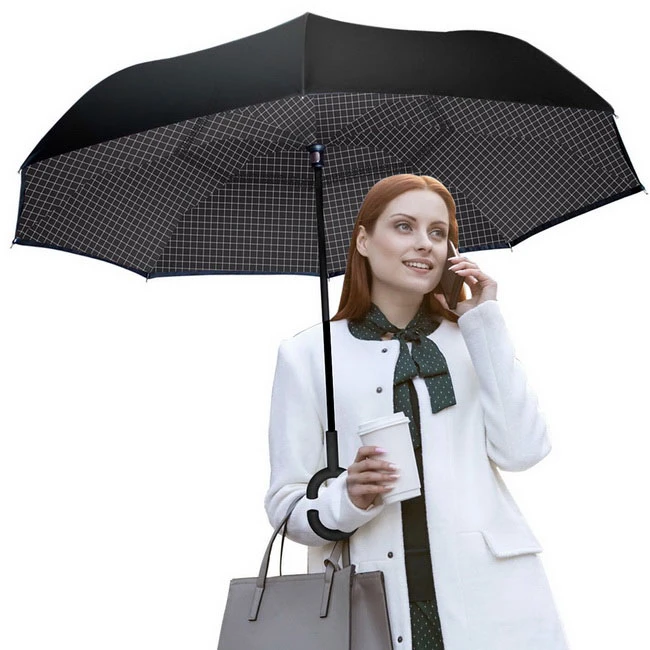 High quality Colorful Reverse Inverted Upside Down Rain Umbrella