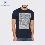 High Quality Custom Manufacturer Dry Fit Comfortable Rubber Print New Design Black Stock T shirt