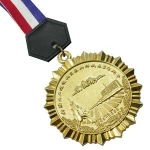 High Quality Customized Zinc Alloy Brushed Antique Nickle Marathon Sports Gold Medal Souvenir