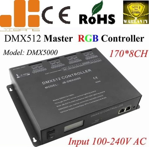 High Quality DMX 5000 170 Pixels 8 Ports 4096 Channels Programmable LED DMX512 Master Controller