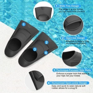 High Quality Healthy Material Swimming Adult Full Silicone Swimming Fins