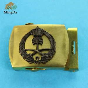 High Quality Metal Brass Military Belt Buckle For Saudi Arabia Army With Attached Logo