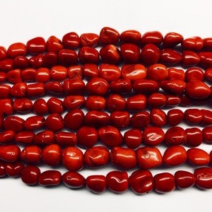 High Quality Natural Red Italian Nugget Coral Beads Necklace