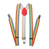 High Quality Personalized Unisex Clip-On Adjustable Elastic Fabric Custom Printed Suspenders