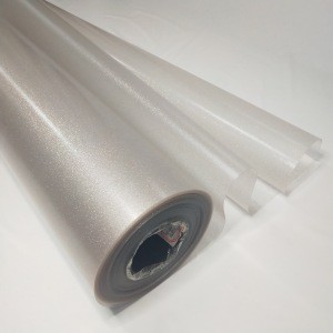 High quality PVC Super clear film with silver or brown pearl powder for making table cloth