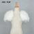 Import High Quality Russian Market Pretty Ostrich Feather Fur Poncho Customized Shawls from China