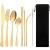 Import High quality titanium-plated color stainless steel cutlery and straw set of 8 from China