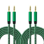 High Quality Weave Cable 3.5mm-3.5mm Audio Cable Jack Adapter Connector Aux-Aux Cable For Speaker For Car