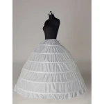 High Quality White Black Wedding Ball Gown Petticoat Ballon Long 6 Rings Bridal Petticoats