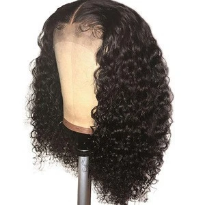 Highknight Glueless Kinky Curly 13X6 Brazilian Remy Hair Lace Front Human Hair Wig With Baby Hair