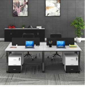 Home Black Cheap Corner Two PC Cubicle Ergonomic 1 2 4 6 Person Office Modular Computer Double Workstation Desk with Drawers