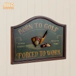 Home Decor Antique Wooden Wall Signs Golf Club Wall Art Signs 3D Golf Wall Signs