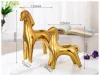 Home decor ceramic animals ornaments modern minimalist Nordic gold plating little horse for home decoration accessories