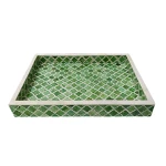 Home Decorative Tray Inspired Vintage Moorish Damask Moroccan Art Handmade Naturals Bone Inlay  Designer A