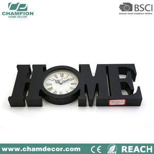 Home Design decorative mechanical table Clock,HOME word shape desk clock