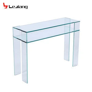 home furniture design bent glass console table