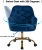 Import Home Office Chair,Velvet Desk Chair with Golden Metal Base,Modern Adjustable Swivel Chair with Arms from China