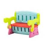 Home use Multifunction colorful table 3 in 1 Children kids Table & Bench & Storage for kids