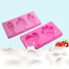 Homemade Popsicle Silicone Ice Cream Bar Molds with Lid 3 Cavities 50 Wooden Sticks for DIY Ice Cream Cake Mousse Dessert