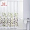 Hot new products portablerod mildew resistant fabric liner l shaped shower curtain for wholesale
