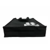 Hot New Products Reusable Recycled Pattern Printed Black Canvas Bag With Bottom And Side