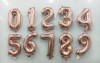 Hot sale 16/32/42 inch slim design rose gold helium number 0-9 foil balloon