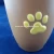 Import Hot sale ceramic pet urn casket with cover with hand paint paw mark for pet ashes from China