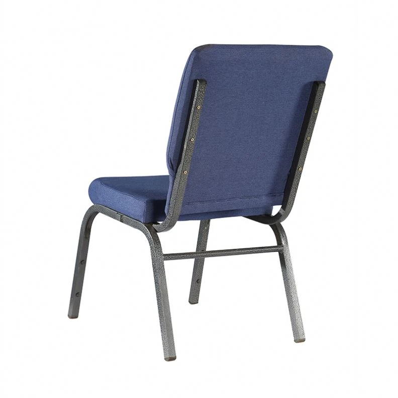 Hot sale cheap theater furniture modern design padded chair Stacking used Metal frame Church Chair